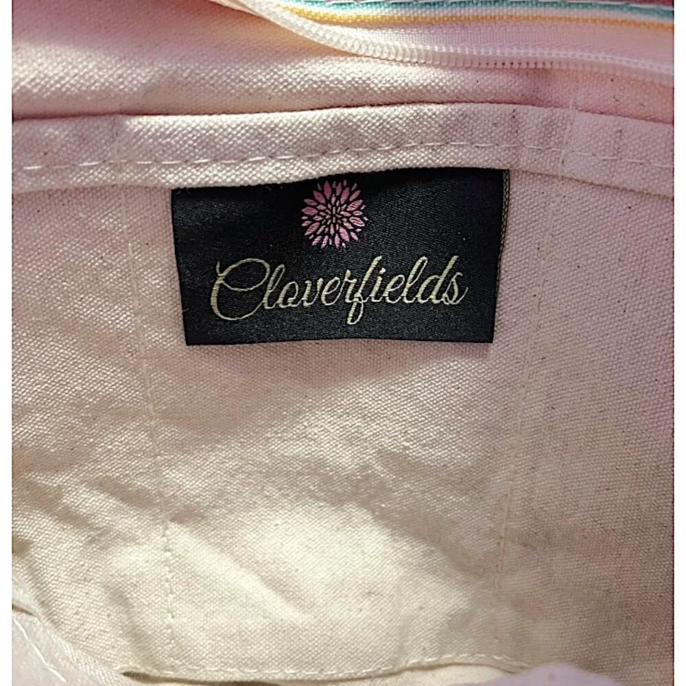 Cloverfields Signed Striped Crossbody Bag